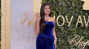 إطلالة أزرق مخملي.. مايان السيد تسرق الأنظار في جوي أووردز